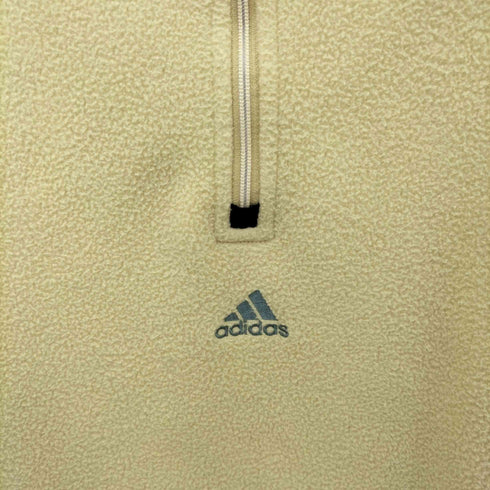 アディダス adidas 00S 台湾製 ロゴ刺繍 ラグラン ハーフジップフリース メンズ L/G