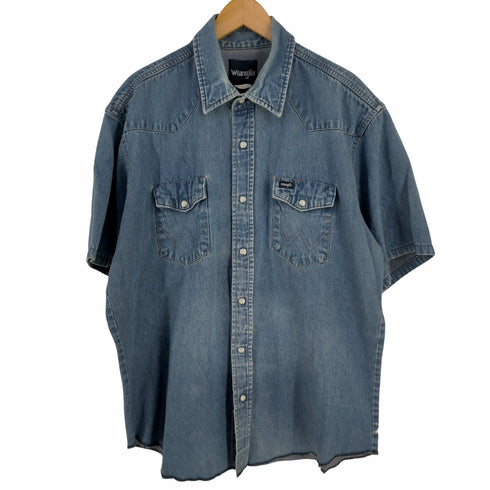 ラングラー Wrangler 半袖デニムウエスタンシャツ メンズ