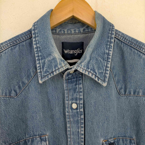 ラングラー Wrangler 半袖デニムウエスタンシャツ メンズ