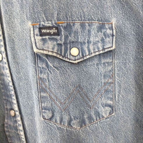ラングラー Wrangler 半袖デニムウエスタンシャツ メンズ