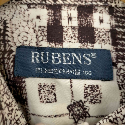 rubens 片ポケ ブランド刺繍柄シャツ メンズ