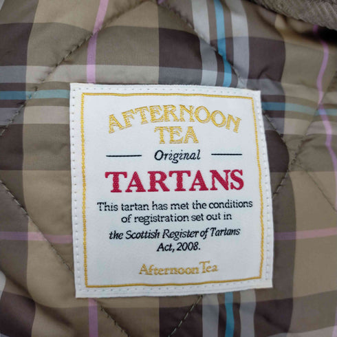 アフタヌーンティー Afternoon Tea タータンチェック柄キルティングミドルコート レディース M-L