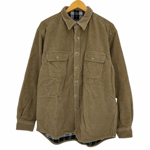 エディーバウアー Eddie Bauer ダブルフェイス裏地ネル コーデュロイジャケット メンズ import:L