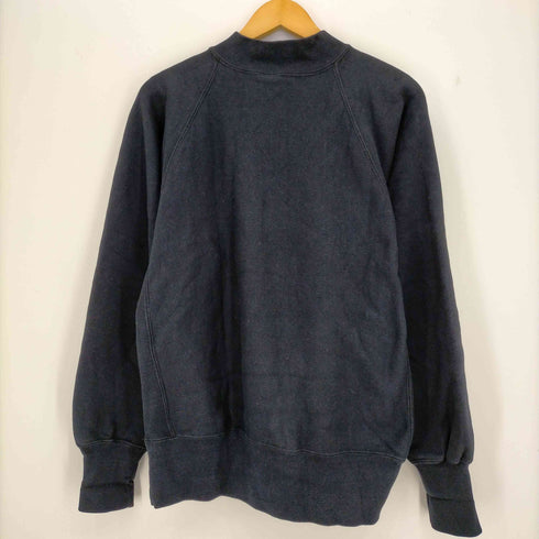 チャンピオン Champion 90s 刺繍タグ USA製 REVERSE WEAVE 裏起毛 目有り ポケ付 ラグランスリーブモックネックスウェット メンズ import:L