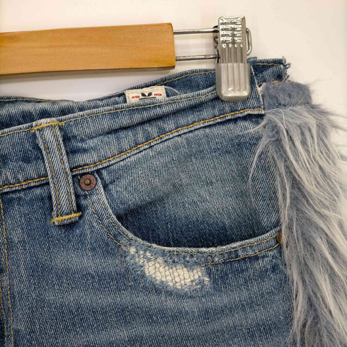 リーバイス Levis リメイク サイドファー ダメージ&リペア デニム メンズ W30/L32