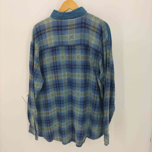 A・HA チェック 切替 コーデュロイシャツ メンズ import:M