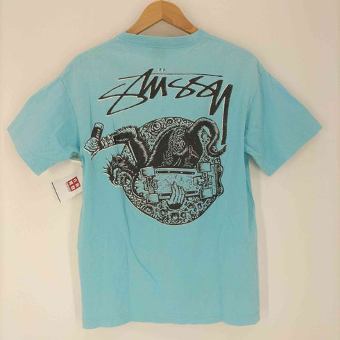 ステューシー Stussy 00S MONKEY SKATE TEE モンキー×スケートボード プリント Tシャツ メンズ import:M