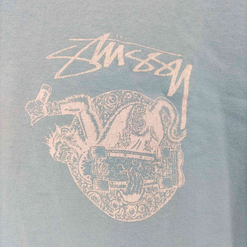 ステューシー Stussy 00S MONKEY SKATE TEE モンキー×スケートボード プリント Tシャツ メンズ import:M