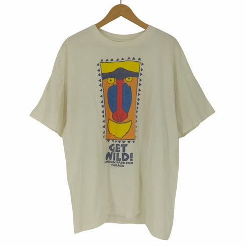 90-00S USA製 CHICAGO ZOO スーベニア グラフィック プリント S/S Tシャツ メンズ import:XL