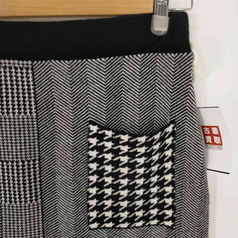 パターントルソー PATTERNTORSO 千鳥柄切替えニットスカート レディース FREE