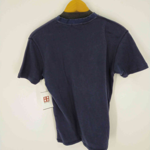 バーバリーブラックレーベル BURBERRY BLACK LABEL ワンポイント刺繍 ヘンリーネックTシャツ メンズ JPN:2
