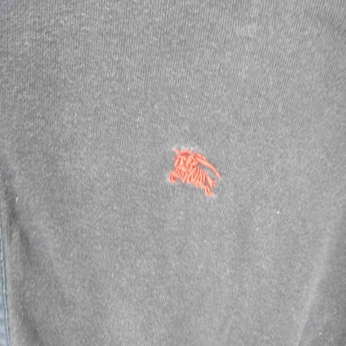 バーバリーブラックレーベル BURBERRY BLACK LABEL ワンポイント刺繍 ヘンリーネックTシャツ メンズ JPN:2