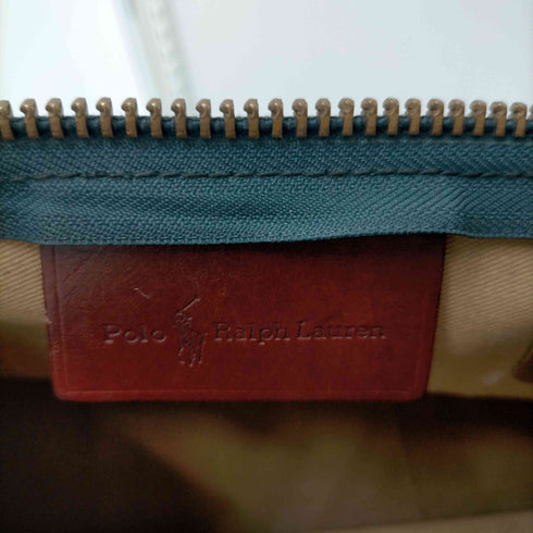 ポロラルフローレン POLO RALPH LAUREN ブラックウォッチ レザーボストンバッグ メンズ