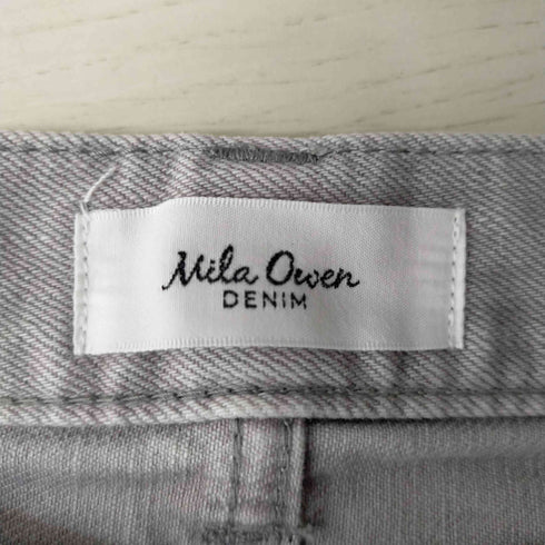 ミラオーウェン Mila Owen 裾段差脇スリット硫化染デニムパンツ レディース 0