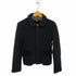 ローブドシャンブルコムデギャルソン robe de chambre COMME des GARCONS 02AW AD2002 ウール混 ポケットベロア― ニットジャケット レディース JPN:L