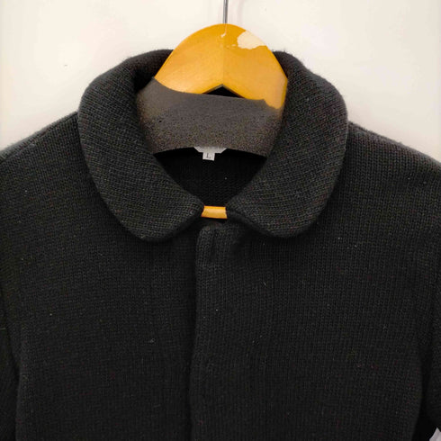 ローブドシャンブルコムデギャルソン robe de chambre COMME des GARCONS 02AW AD2002 ウール混 ポケットベロア― ニットジャケット レディース JPN:L