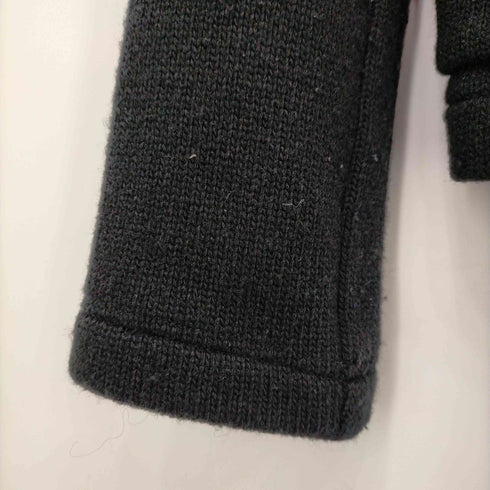 ローブドシャンブルコムデギャルソン robe de chambre COMME des GARCONS 02AW AD2002 ウール混 ポケットベロア― ニットジャケット レディース JPN:L