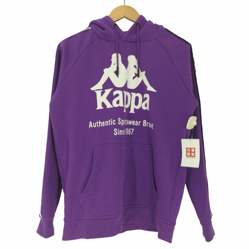 カッパ Kappa サイドライン ロゴプリント プルオーバー パーカー ユニセックス レディース import:M