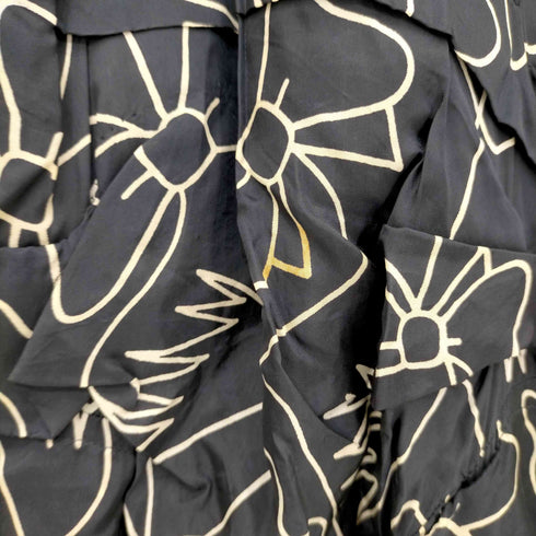 コムデギャルソンコムデギャルソン COMME des GARCONS COMME des GARCONS キュプラ100% 花柄プリント フリルロングスカート レディース SS