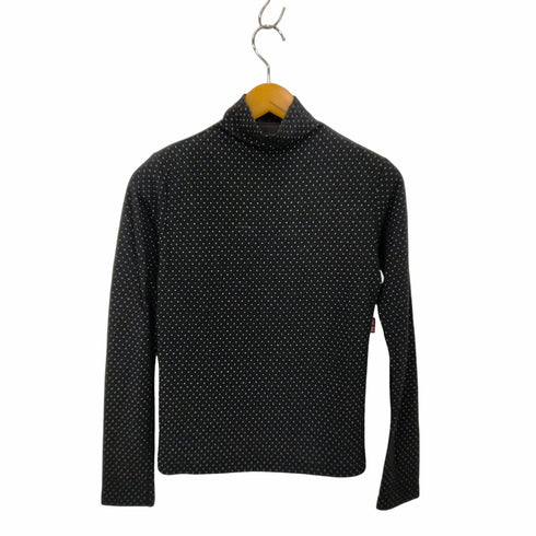 ヨウジヤマモト プリュスノアール YOHJI YAMAMOTO+NOIR ウールレーヨン混 ドットタートルネックカットソー レディース JPN:3