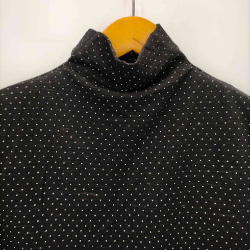 ヨウジヤマモト プリュスノアール YOHJI YAMAMOTO+NOIR ウールレーヨン混 ドットタートルネックカットソー レディース JPN:3