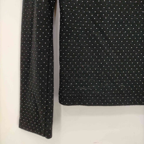 ヨウジヤマモト プリュスノアール YOHJI YAMAMOTO+NOIR ウールレーヨン混 ドットタートルネックカットソー レディース JPN:3