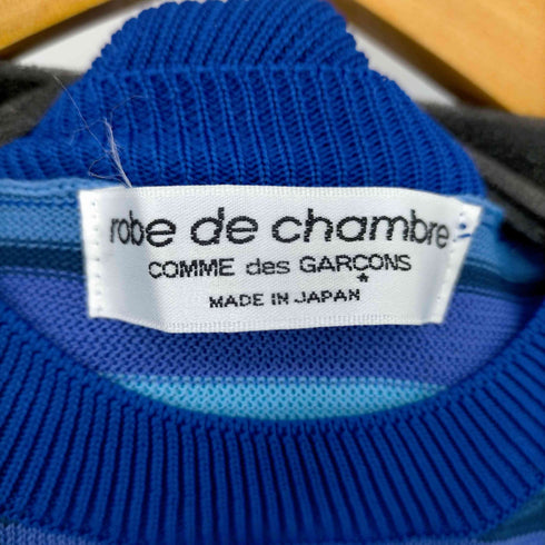 ローブドシャンブルコムデギャルソン robe de chambre COMME des GARCONS 03SS AD2002 マルチボーダー ノースリーブニット レディース