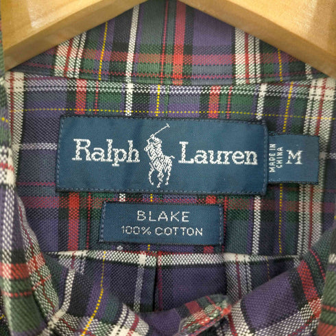 ラルフローレン RALPH LAUREN BLAKE ポニー刺繍 チェックBDシャツ メンズ import:M