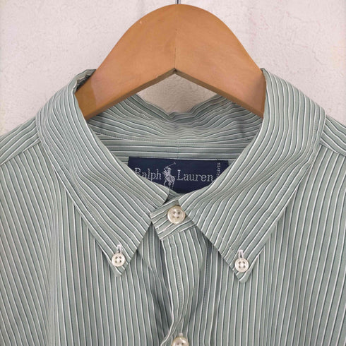 ラルフローレン RALPH LAUREN BLAKE ポニー刺繍 ストライプBDシャツ メンズ import:L
