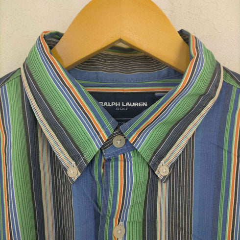 ラルフローレンゴルフ RALPH LAUREN GOLF CUSTOM FIT ポニー刺繍 ストライプBDシャツ メンズ JPN:L