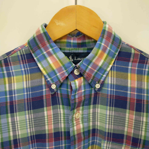 ラルフローレン RALPH LAUREN マルチチェック柄ボタンダウンシャツ メンズ S