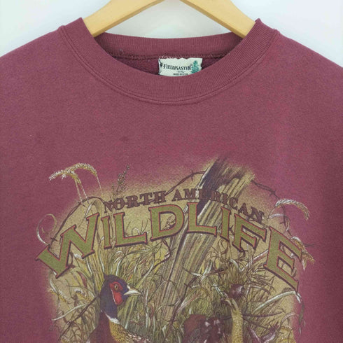 フィールドマスター fieldmaster 90s USA製 キジ アニマルプリント クルーネックスウェット メンズ import:XXL