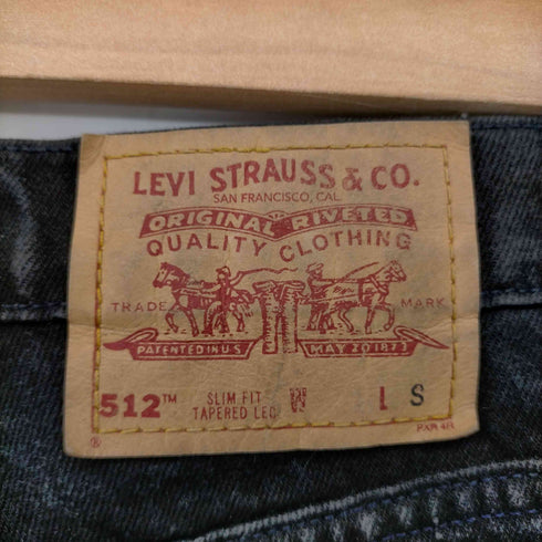 リーバイス Levis 90S 512 後染め ジップフライブラックデニムパンツ ボタン裏刻印816 96年製 レディース import:S