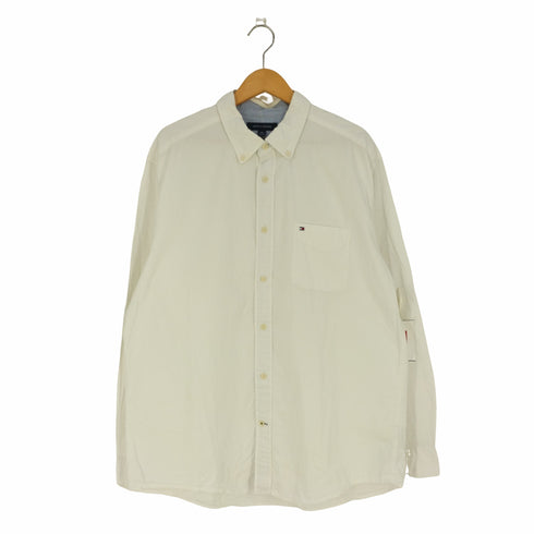 トミーヒルフィガー TOMMY HILFIGER CLASSIC FIT ロゴ刺繍 ボタンダウンシャツ メンズ import:XL
