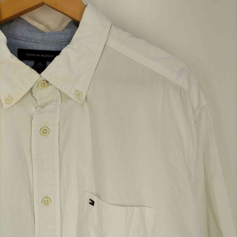 トミーヒルフィガー TOMMY HILFIGER CLASSIC FIT ロゴ刺繍 ボタンダウンシャツ メンズ import:XL
