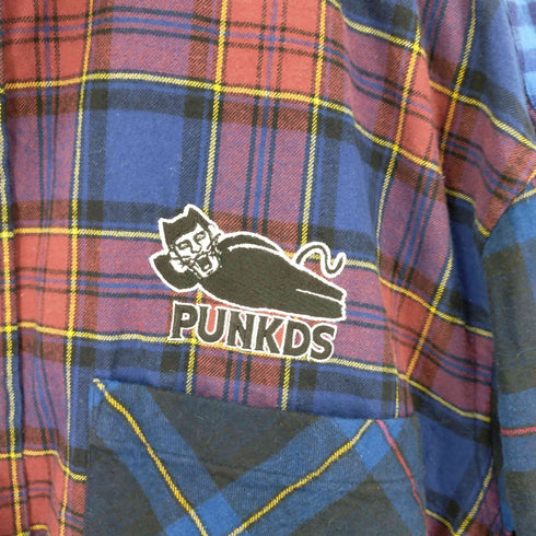 パンクドランカーズ PUNK DRUNKERS ランダムチェック長袖シャツ メンズ JPN:XL
