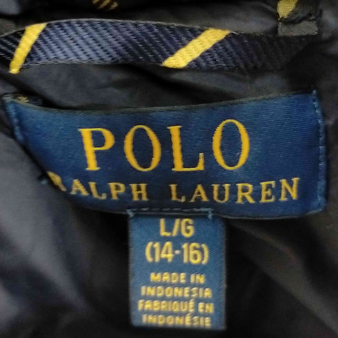 ポロラルフローレン POLO RALPH LAUREN POLOベア刺繍 フーデット ダウン ジャケット Girls Polo Bear Tartan Down Jacket レディース キッズ L 14-16