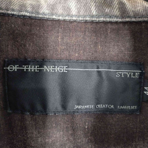 オブザネージュスタイル OF THE NEIGE STYLE ダメージ加工デニムジャケット メンズ JPN:44