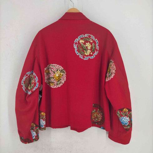 ヨウジヤマモトプールオム Yohji Yamamoto POUR HOMME 96SS 花と少年期 コットンフラワープリント メタルスナップボタンジャケット メンズ JPN:M