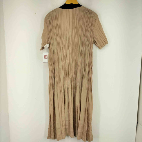 S/S プリーツロングワンピース レディース