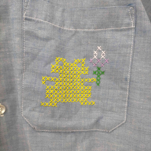 パーマネントプレス Permanent Press 70S デザイン S/S シャツ メンズ JPN:S