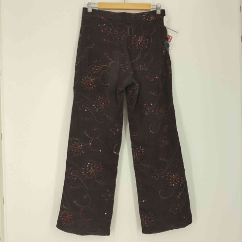 エコーズラッタ ECKHAUS LATTA WIDE JEAN コーデュロイ ペイズリー スパンコール パンツ レディース 29
