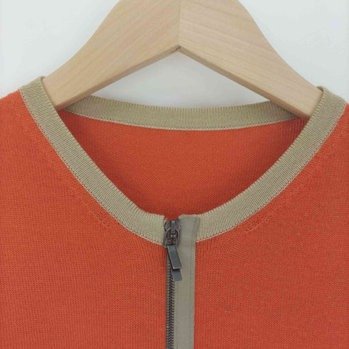 ジルサンダー JIL SANDER イタリア製 ウール ジップアップ ニット ノースリーブ カットソー レディース 46