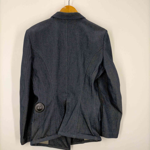 コムデギャルソン COMME des GARCONS 90SS 三角タグ 2B 変形デザイン デニム テーラードジャケット レディース JPN:M