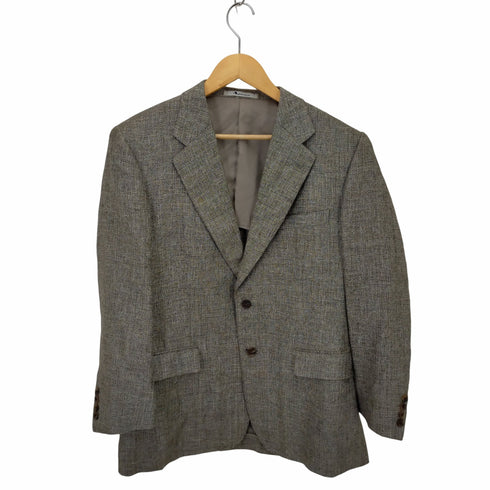 アクアスキュータム AQUASCUTUM リネン混2Bテーラードジャケット メンズ 96AB5