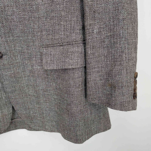 アクアスキュータム AQUASCUTUM リネン混2Bテーラードジャケット メンズ 96AB5