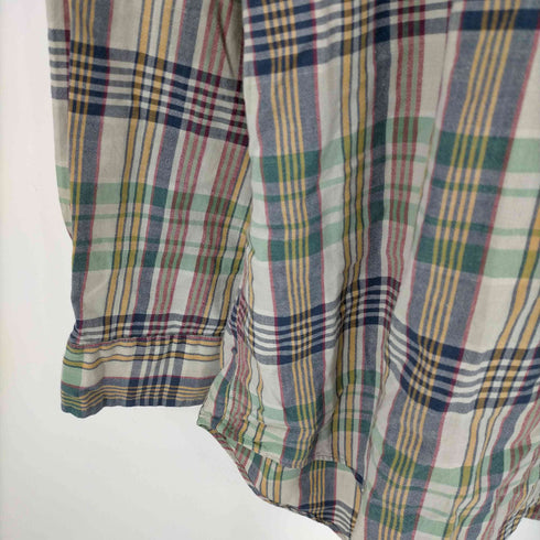 ラルフローレン RALPH LAUREN 90s インド製 BLAKE ポニー刺繍 ボタンダウンチェックシャツ メンズ import:L