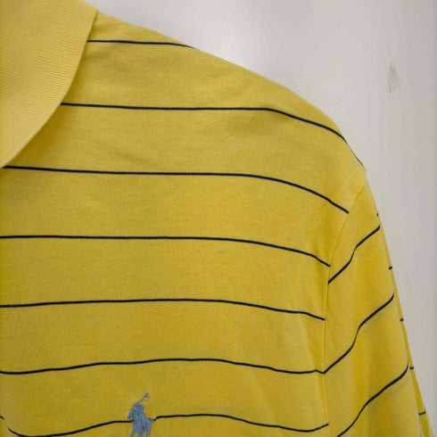 ポロバイラルフローレン Polo by RALPH LAUREN ペルー製 ポニー刺繍 ピマコットン ボーダーポロシャツ メンズ import:M