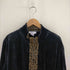 フルギ SUSAN GRAVER 香港製 レオパード切替 ジップアップベロアジャケット メンズ import:XL