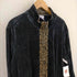 フルギ SUSAN GRAVER 香港製 レオパード切替 ジップアップベロアジャケット メンズ import:XL